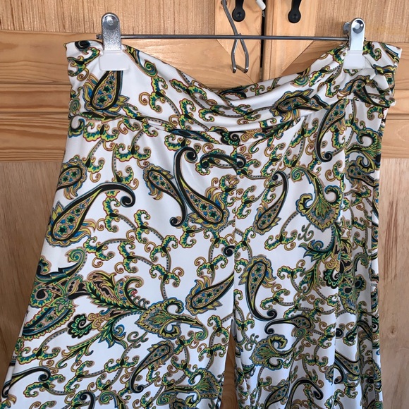Honey & Lace paisley printed boho hippy wide leg pants size 2XL - Picture 3 of 4